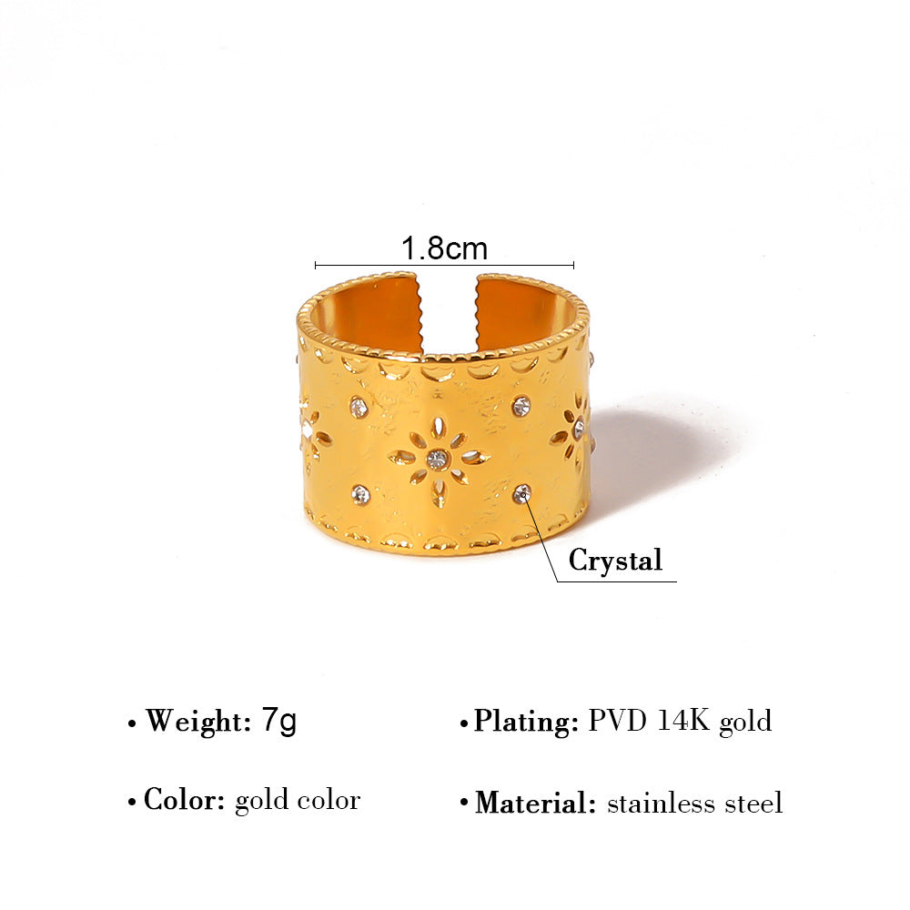 Wholesale  retro palace style titanium steel  ring