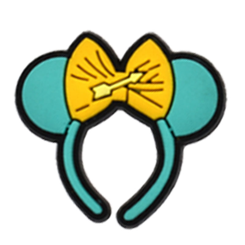 Wholesale Random 100pcs flower PVC Soft Rubber Shoe Buckle Decoration