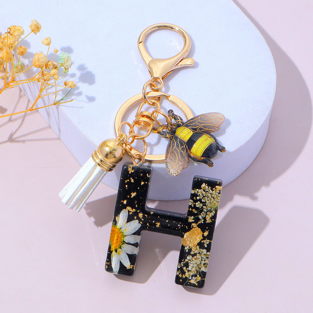 Wholesale Resin Bee Letter Bag Charm Decorative Accent Gift for