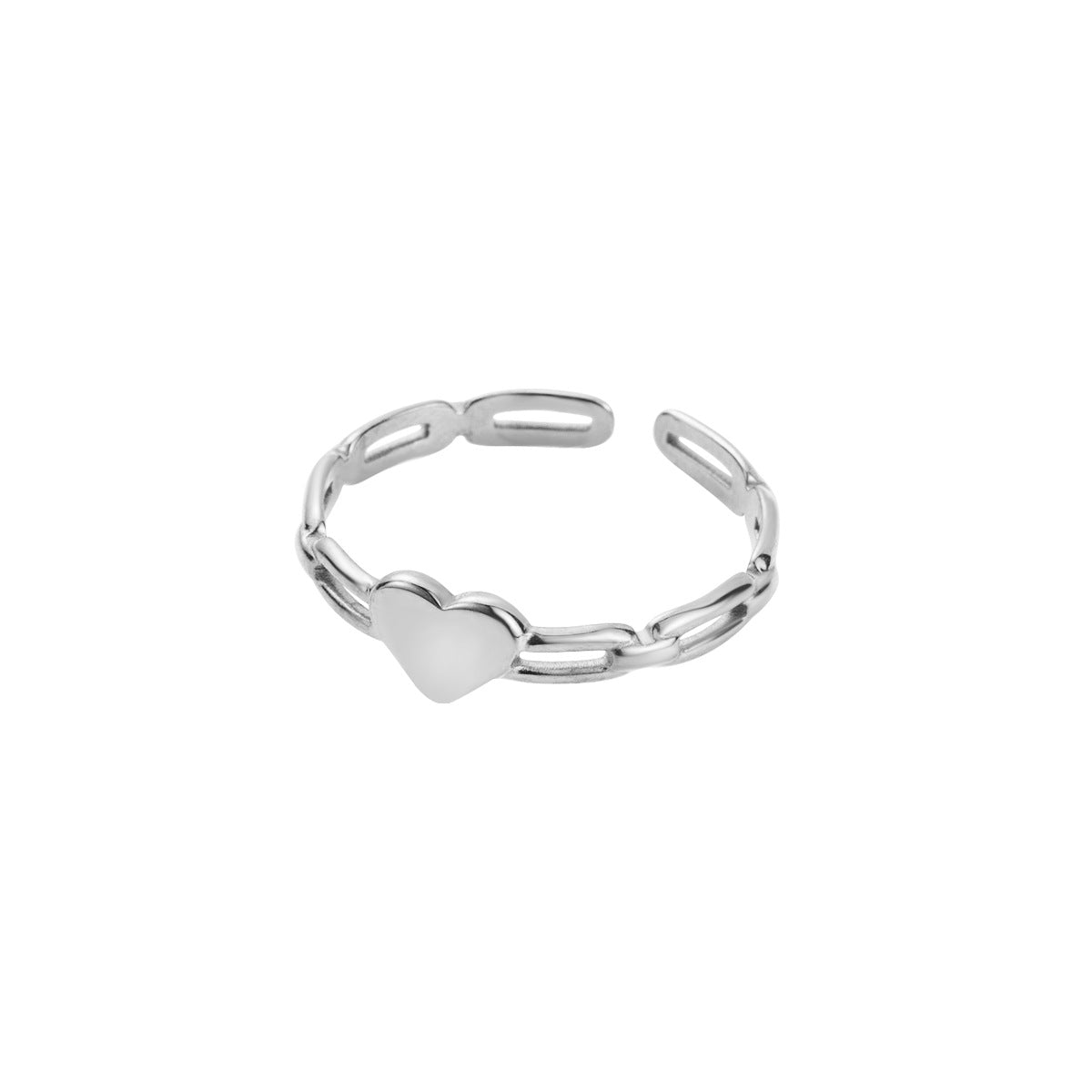 Wholesale Exquisite Love Wheat Design Personalized  Open Stainless Steel Ring