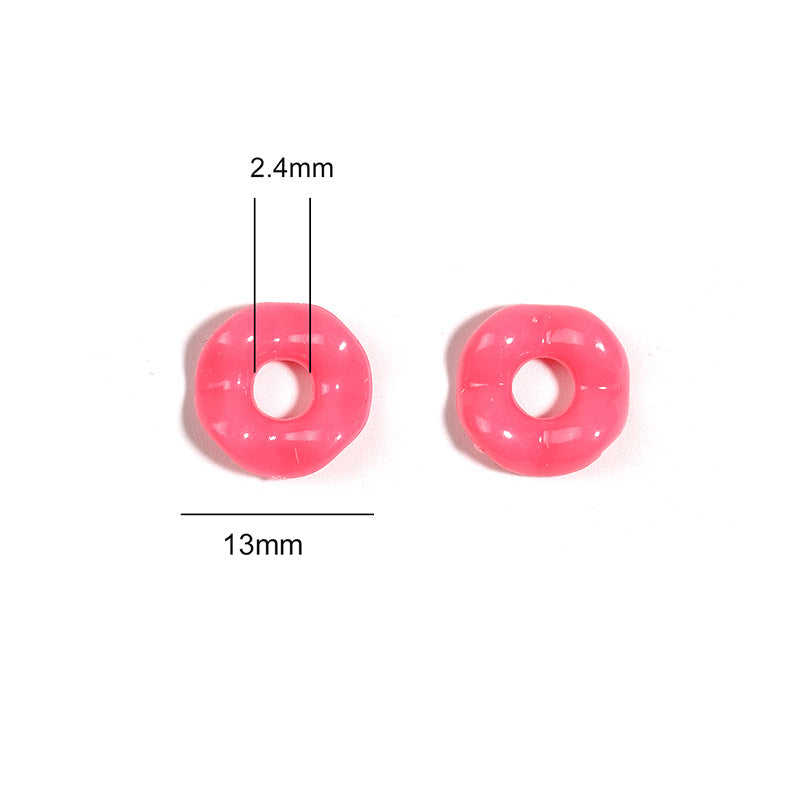 Wholesale Acrylic Beads Colorful Round Wave Beads Handmade DIY Accessories Loose Beads ACC-BDS-BLG030