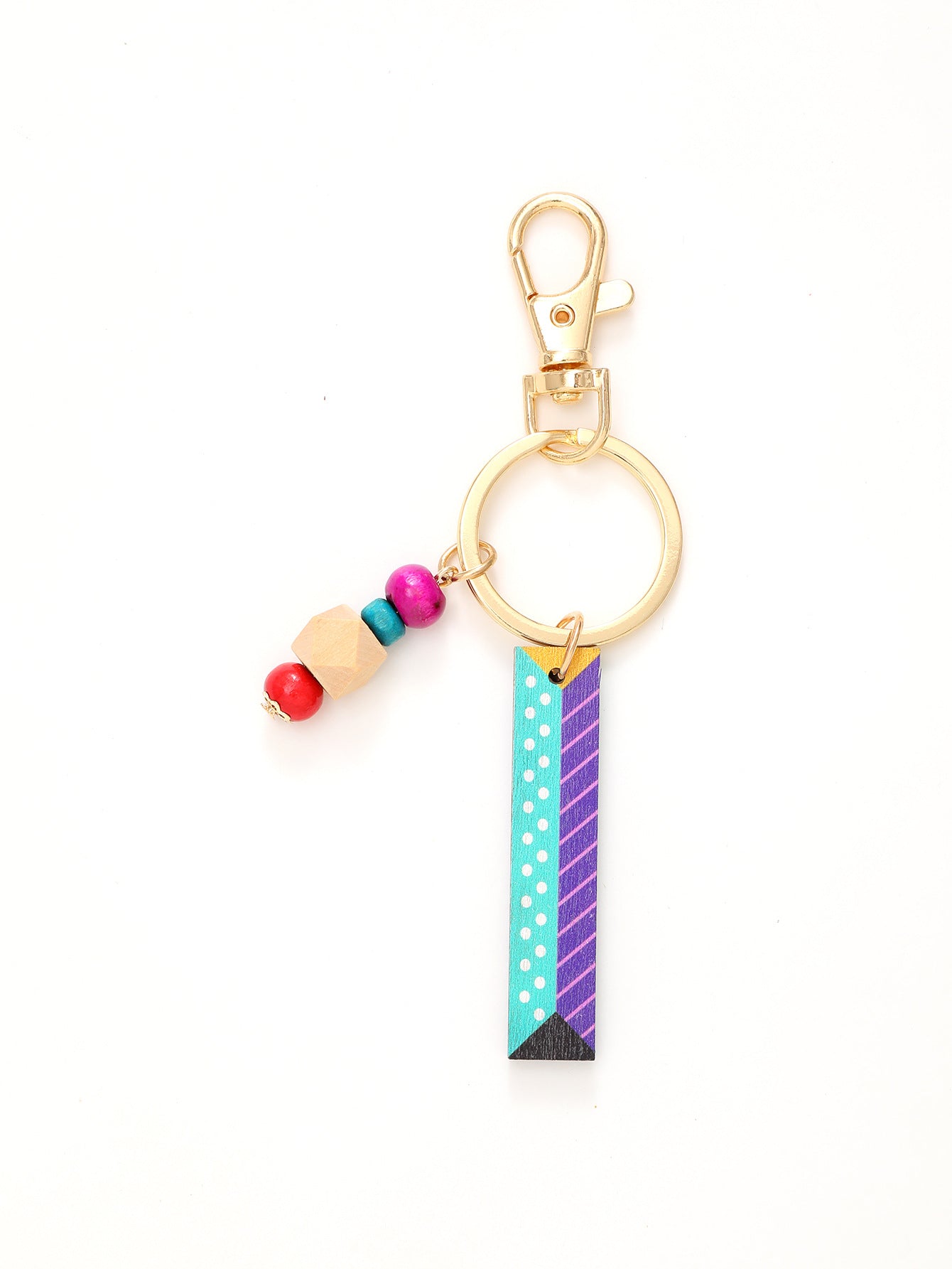Wholesale Trendy Alphabet Bead Keychain Wooden Car Key Accessory Gift Boutique Resale