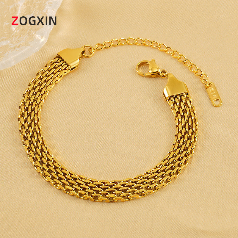 Wholesale  woven bracelet retro titanium steel  jewelry