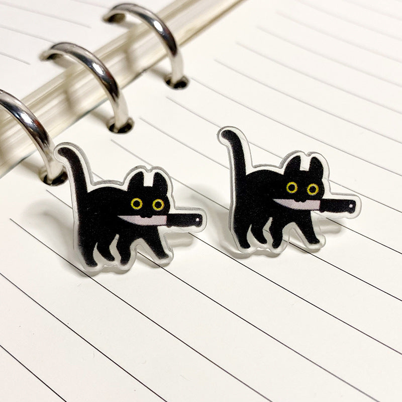Wholesale Cat Halloween Acrylic Earrings ACC-ES-XinChuan020