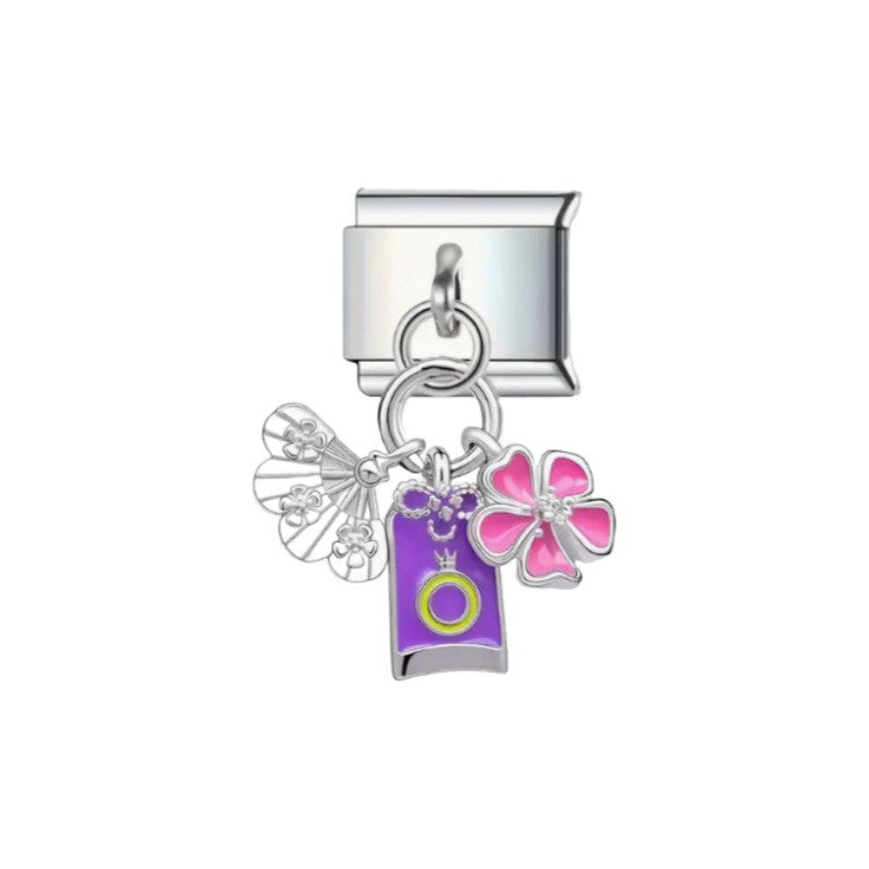 Wholesale Stainless Steel Cute Dog Pendant Charm DIY Modular for Bracelet Making Jewelry Accessory Gift