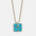 Wholesale Blue Turquoise Zodiac Enamel Stainless Steel Necklace