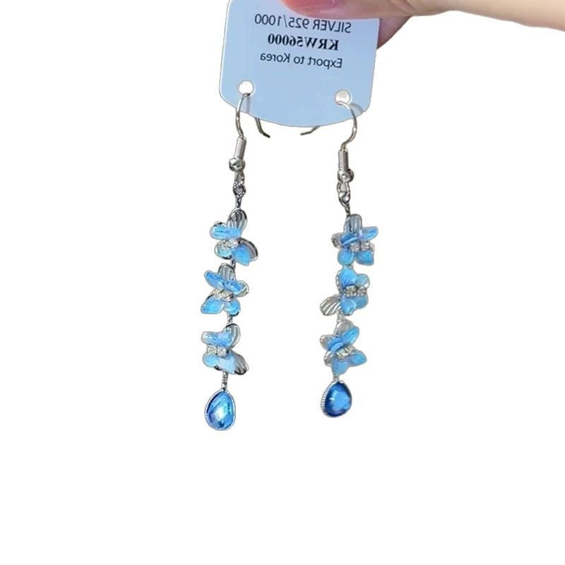 Wholesale  fairy color flower earrings temperament personality earrings