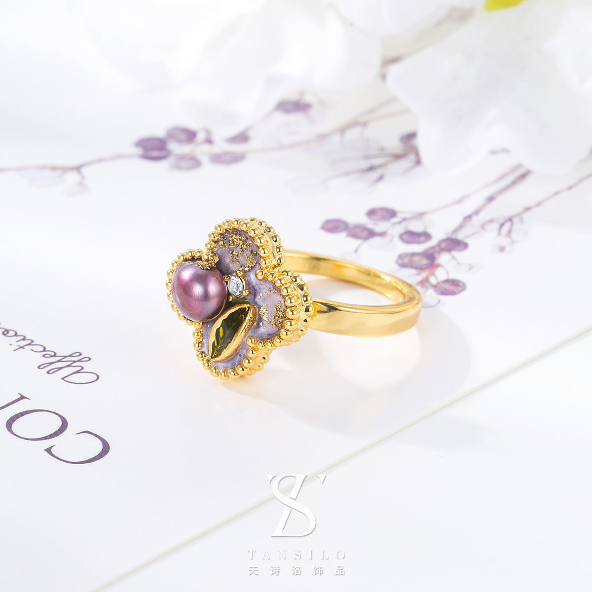 Wholesale Oil Painting Love Necklace Natural Freshwater Pearl Not Fading Beaded Necklace