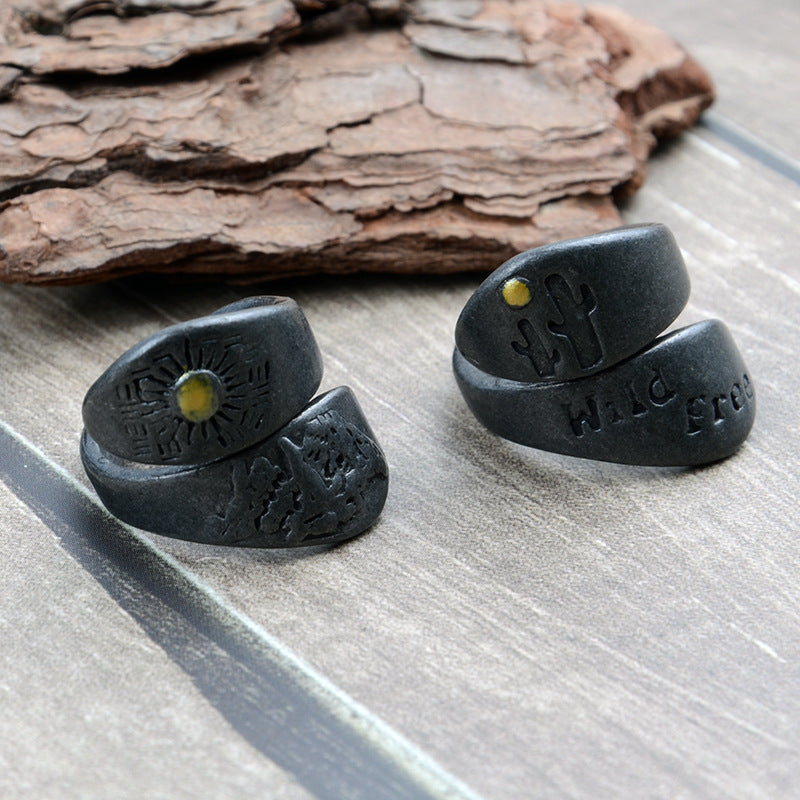 Wholesale  Retro Stacked Ring Figure 9 Pieces Combination suit Ring