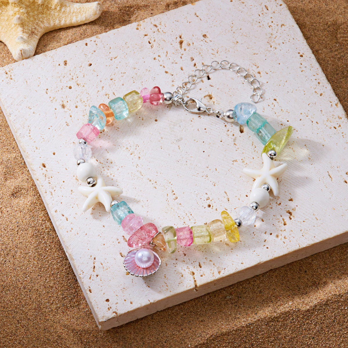 Wholesale  summer  color gravel bracelet