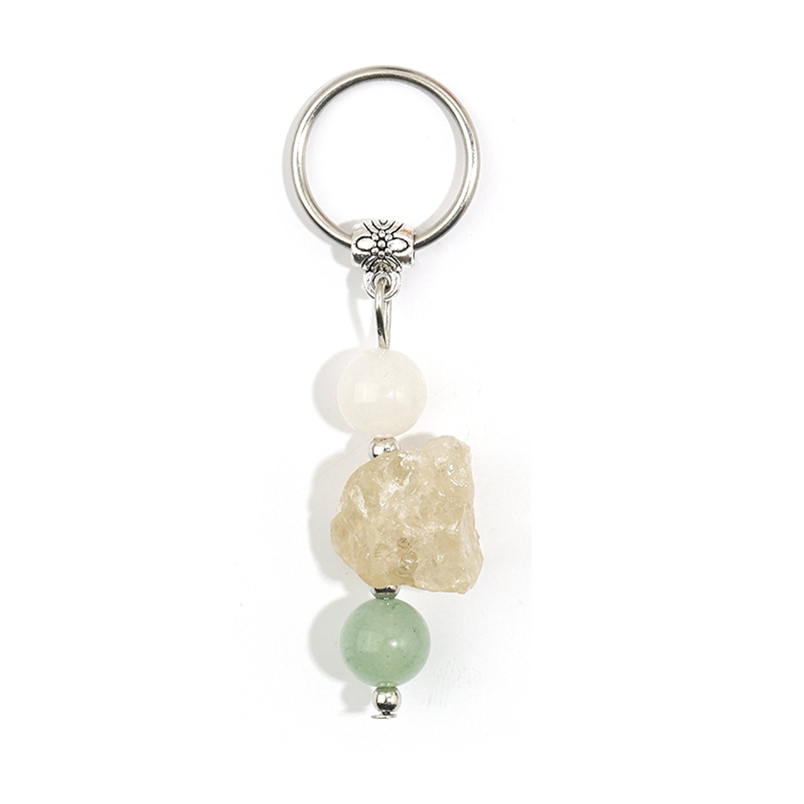 Wholesale Irregular Crystal Alloy Pendant  Hollow Heart Keychain