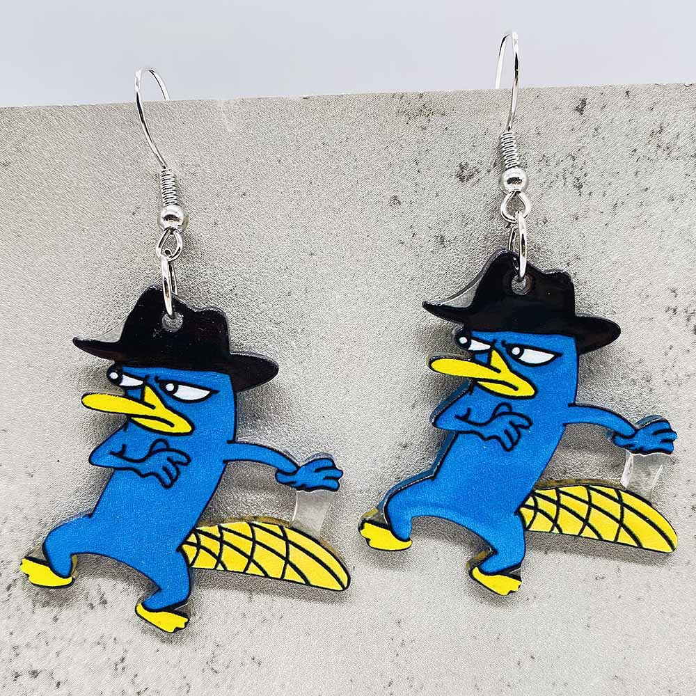 Wholesale Cartoon Animal Cute Cat Acrylic Earrings