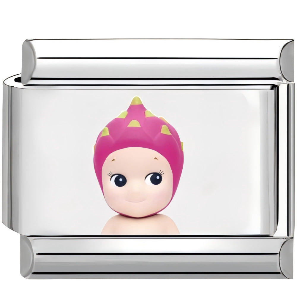 Wholesale 10pcs Italian Charm Bracelet 9mm DIY Splicing Cartoon Cute Sunshine Angel Stainless Steel Composable Bracelet