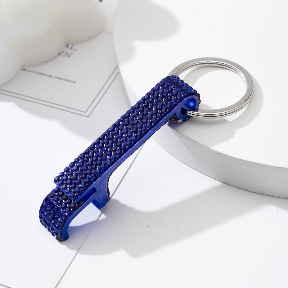 Wholesale Colorful Rhinestone Aluminum Alloy Beer Bottle Opener Keychain ACC-KC-ZhiYa004