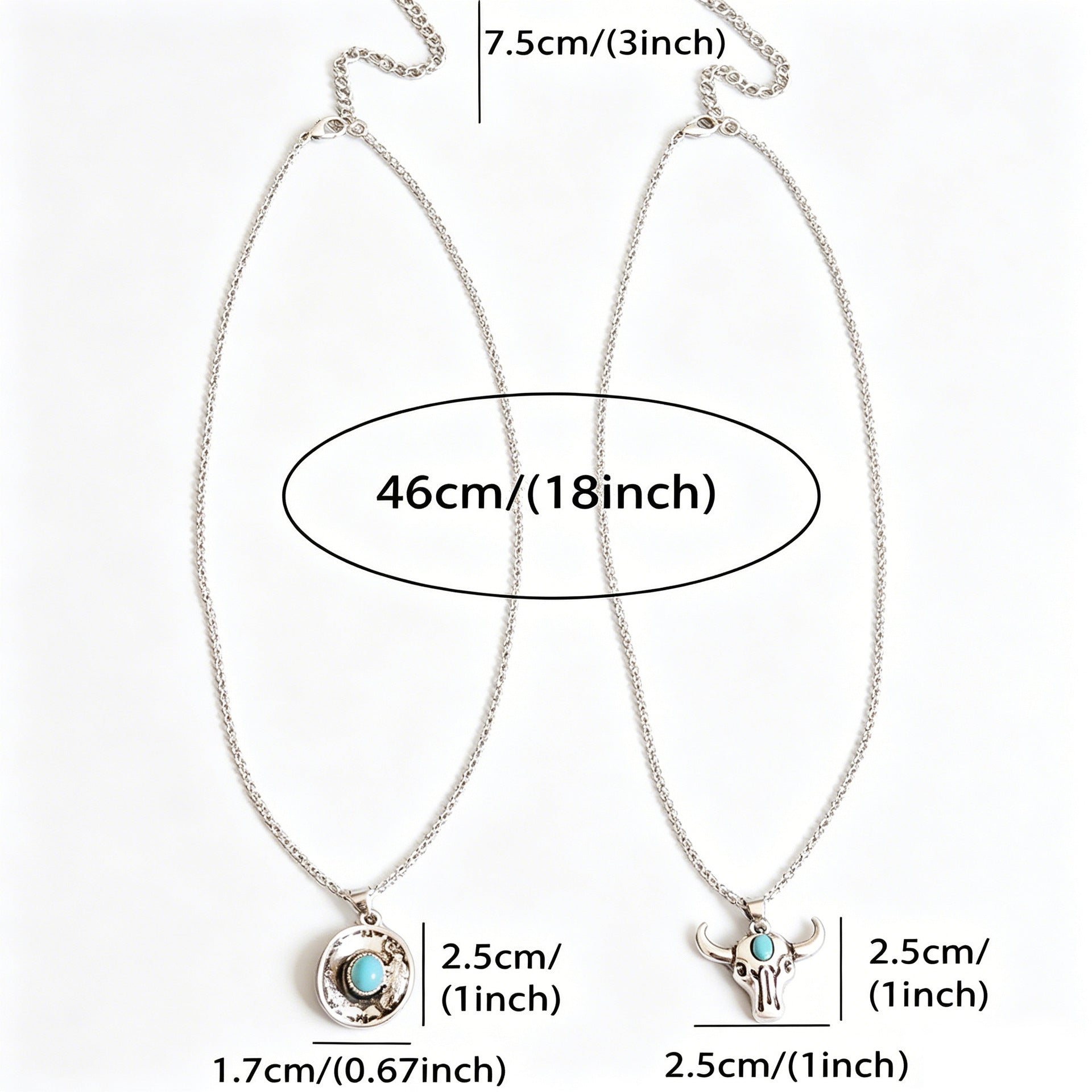 Wholesale Zinc Alloy Plated Western Cowboy Pendant Necklace For Women Retro Boot Bull Head Hat Design Layering Jewelry