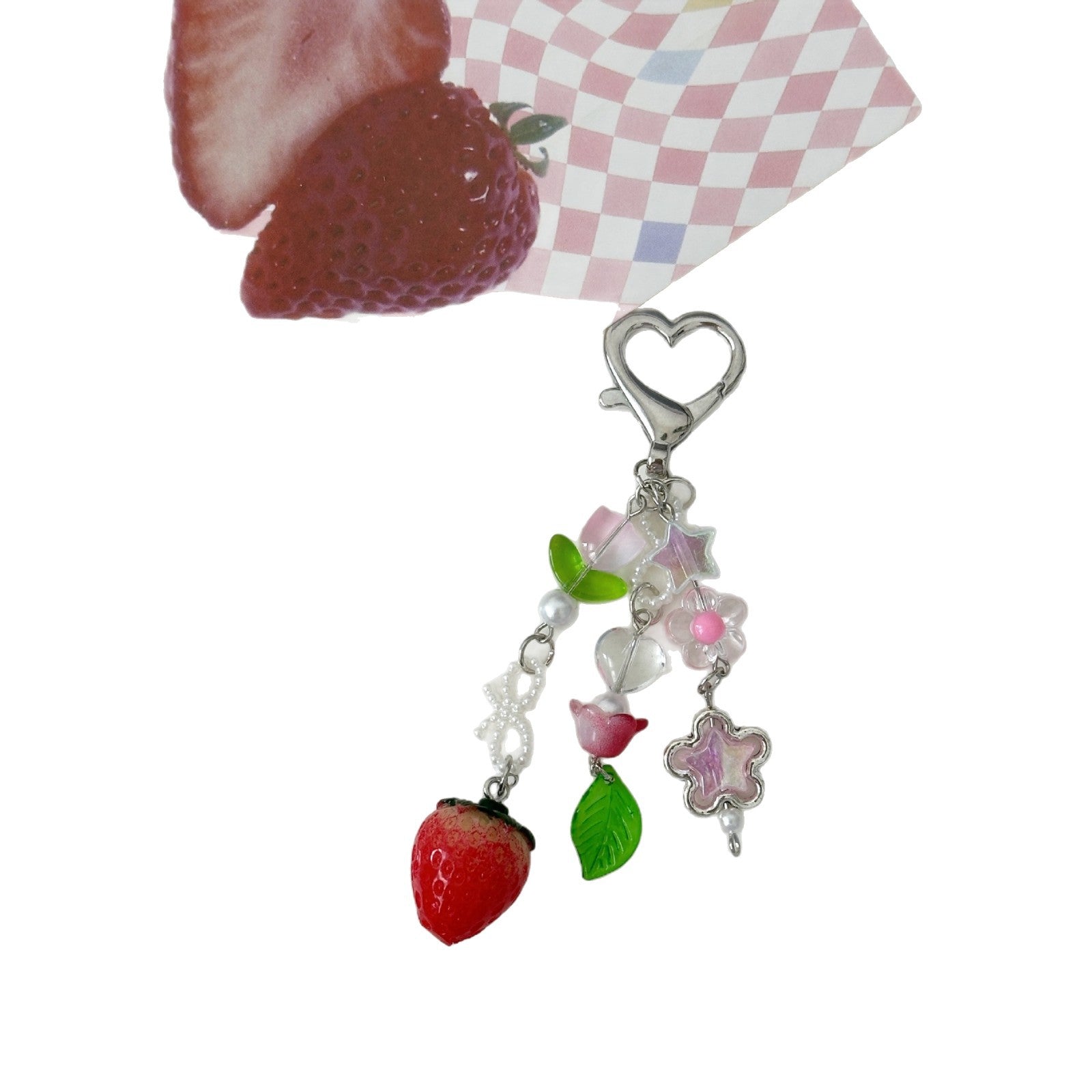 Wholesale  Tulip Strawberry Pendant Cherry Blossom Keychain