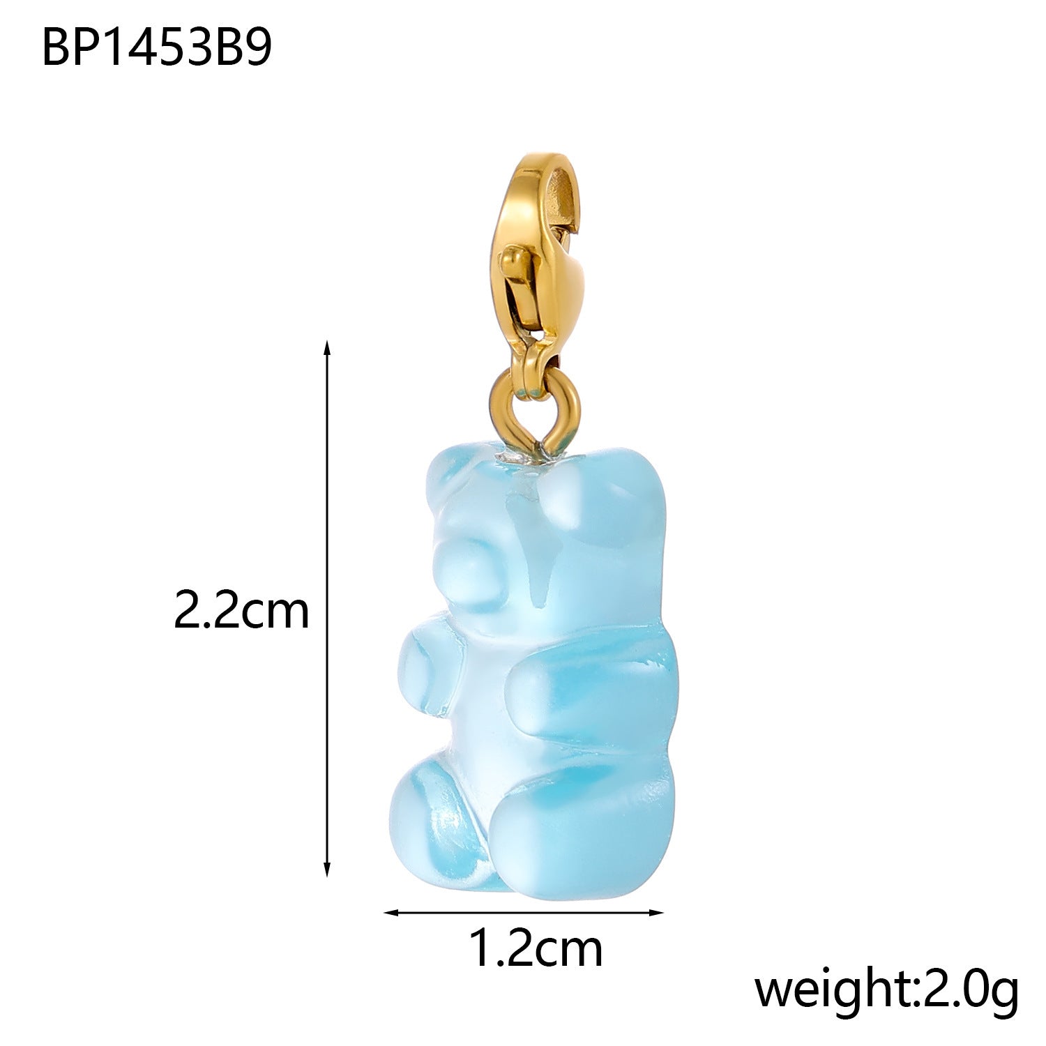 Wholesale  Macaron Colorful Bear DIY Jewelry Pendant