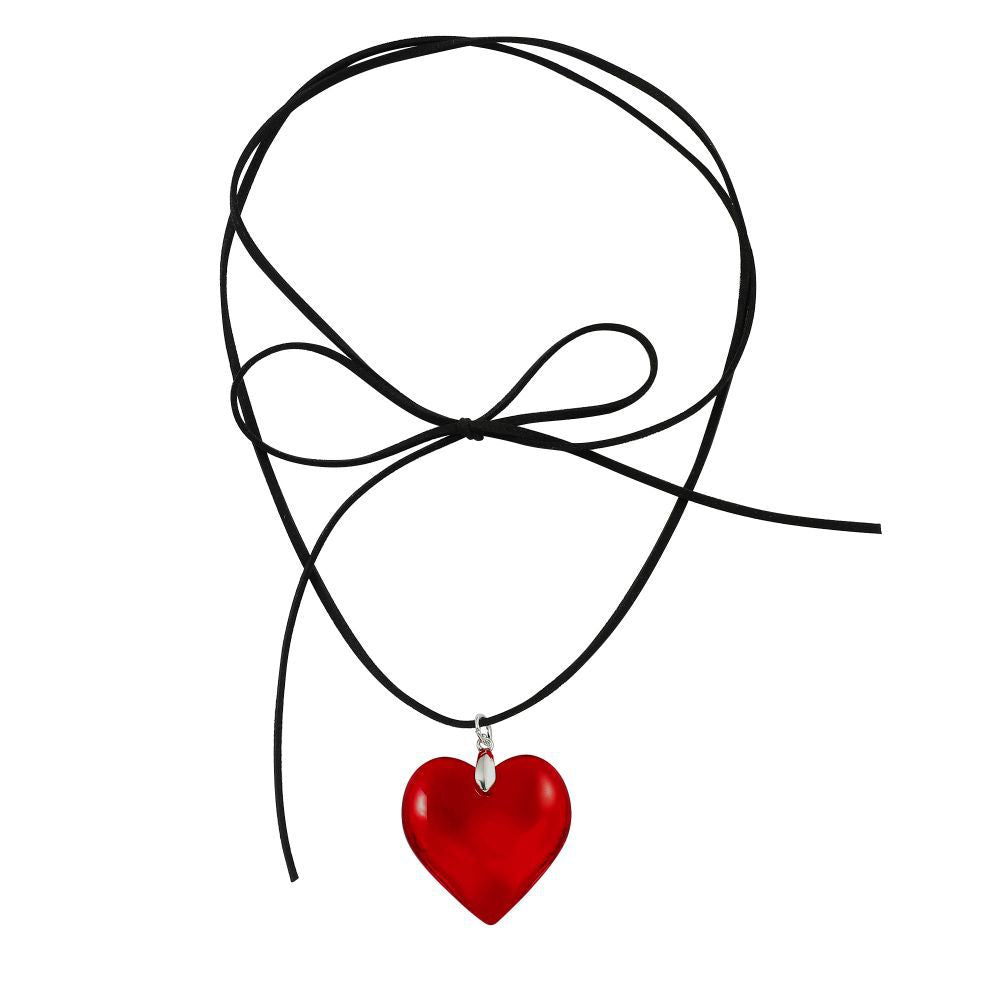 Wholesale double layer simple bow love necklace