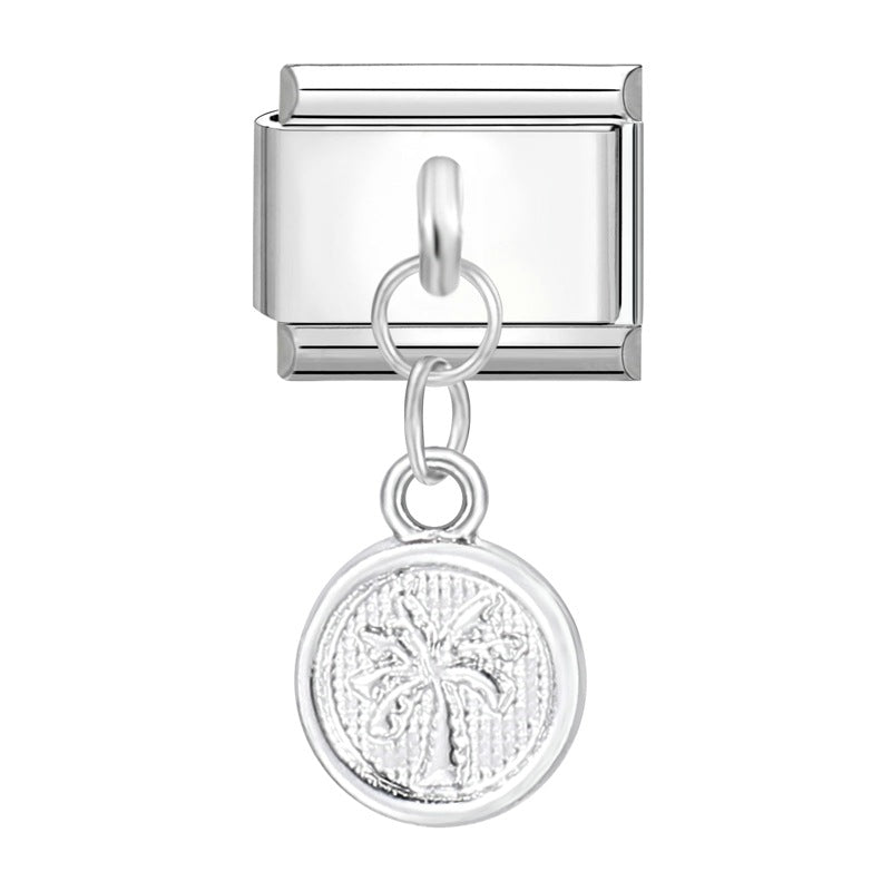 Wholesale Italian Charm Bracelet 9mm DIY Splicing Cute Creative Pendant Stainless Steel Composable Bracelet