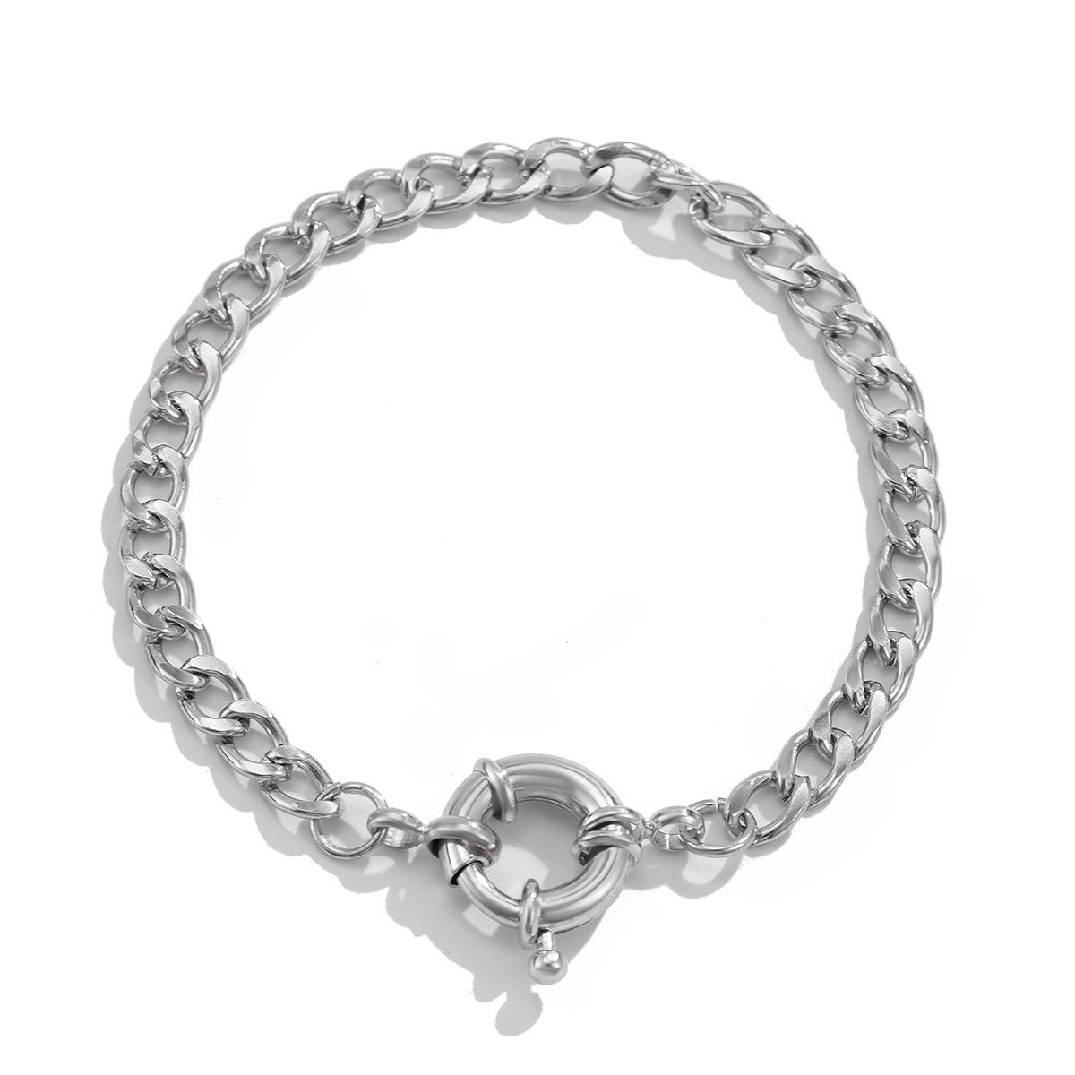 Wholesale Metal Snake Bone Chain Necklace Geometric Chain Spring Clasp Bracelet Necklace