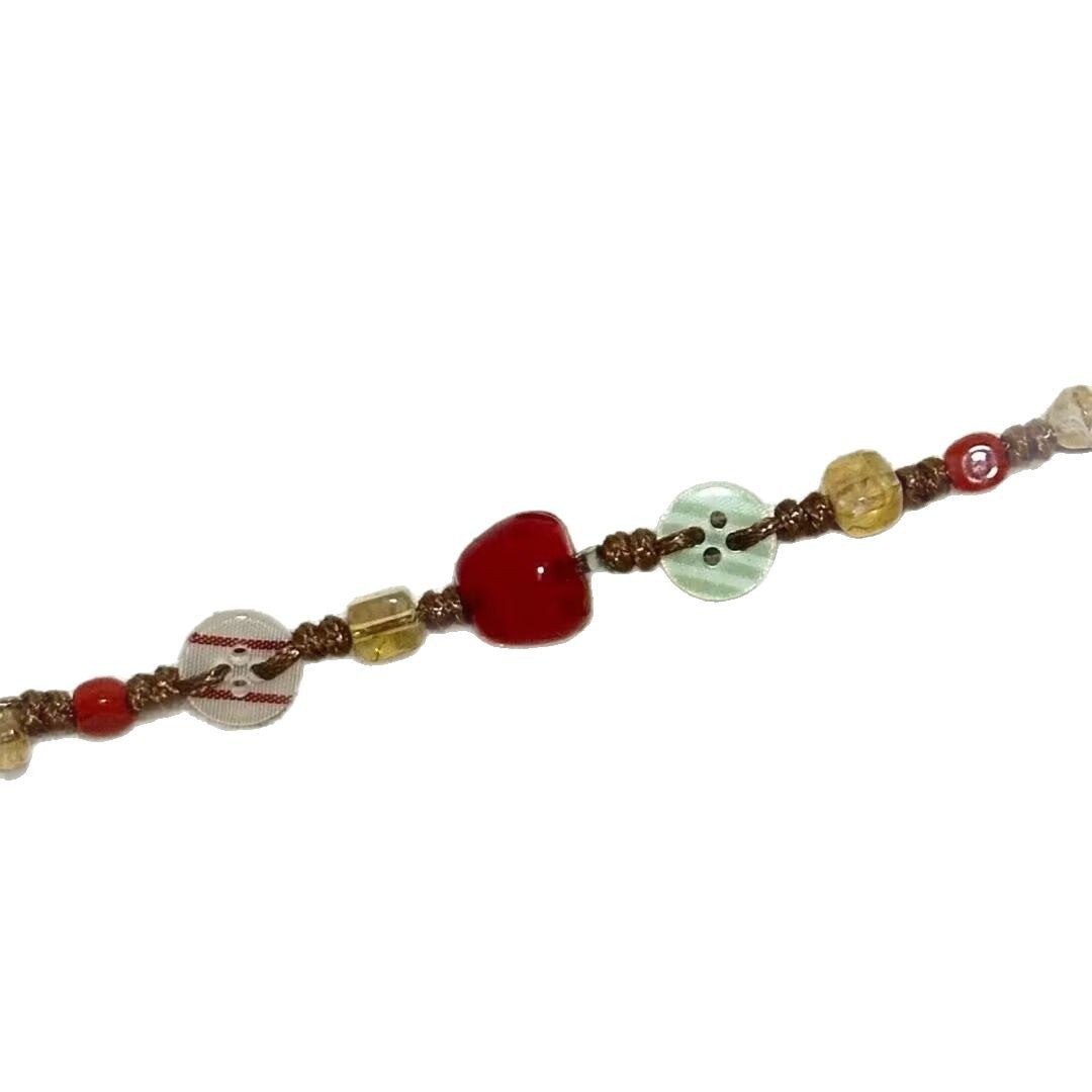 Wholesale Button Apple Beaded Cute Bracelet