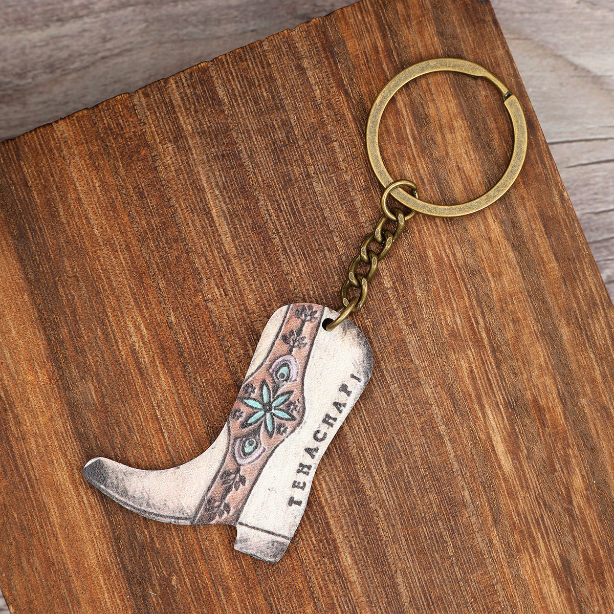 Wholesale Western Style Boots Zinc Alloy Keychain ACC-KC-YTian014