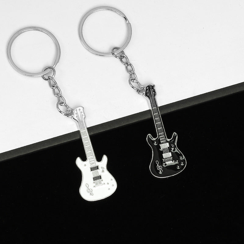 Wholesale Metal Musical Instrument Colorful Guitar Keychains ACC-KC-HongAo013