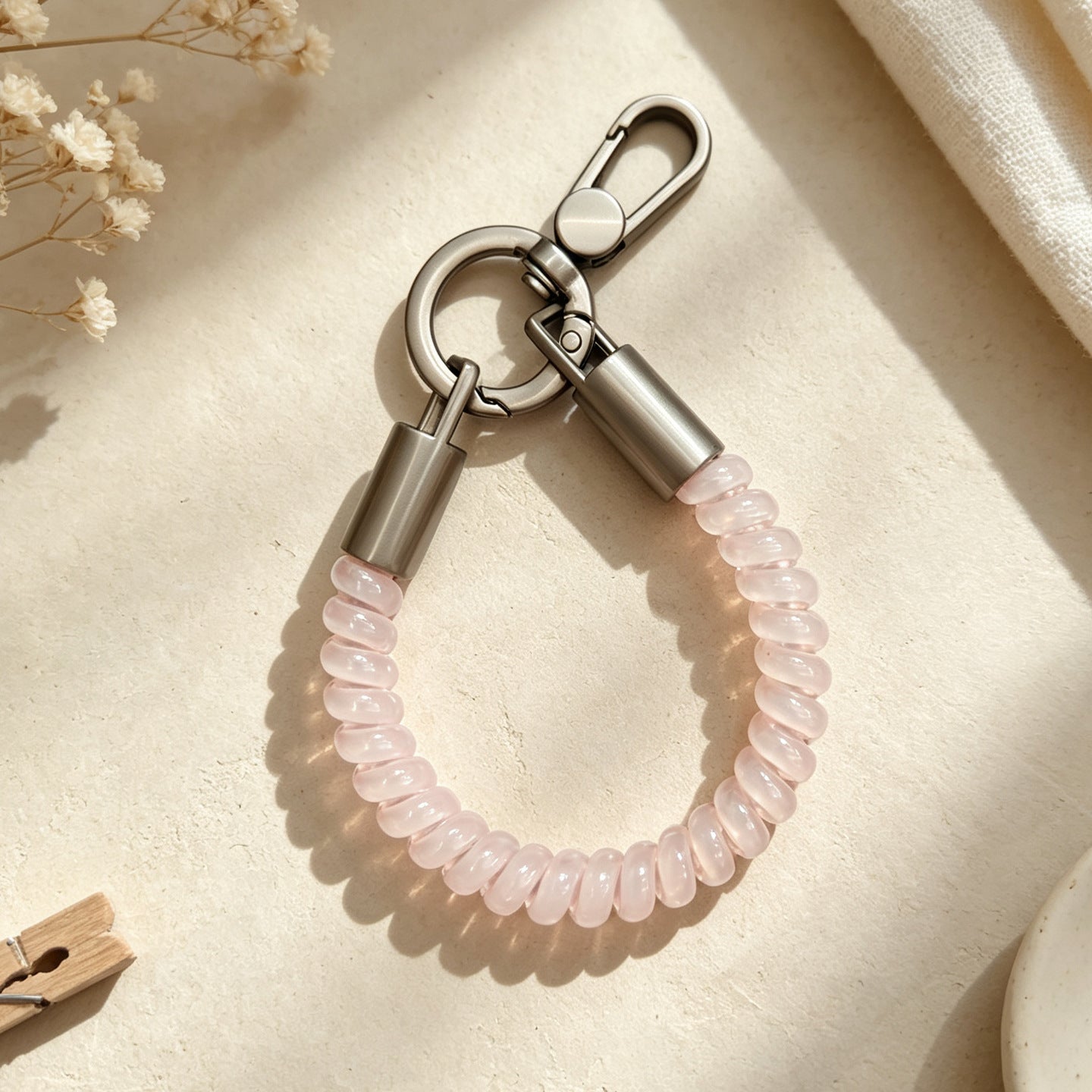 Wholesale Jelly Candy Spring Keychain Light Pink Plastic DIY Bag Charm For Craft Supply And Everyday Use