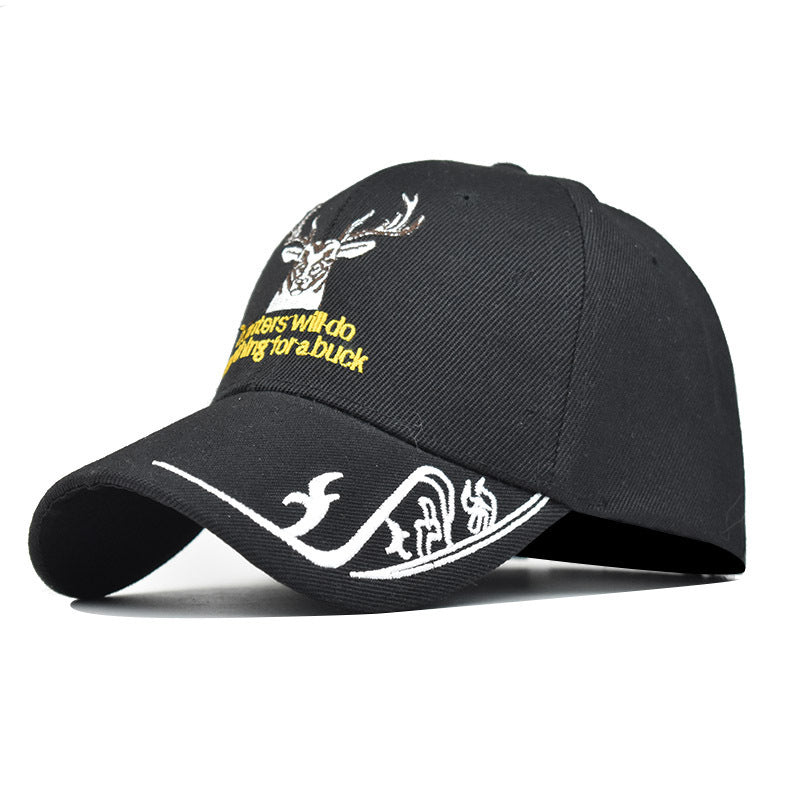 Wholesale Trendy 3D Embroidered Animal Baseball Cap Camouflage Deer Adjustable Summer Sun Hat