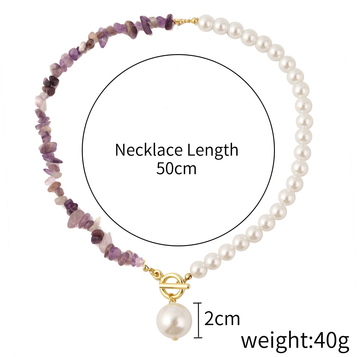 Wholesale  Summer Shell Color Stone Color Shell Natural Stone Necklace