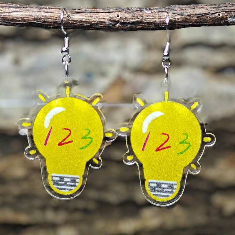 Wholesale Glowing light bulb earrings