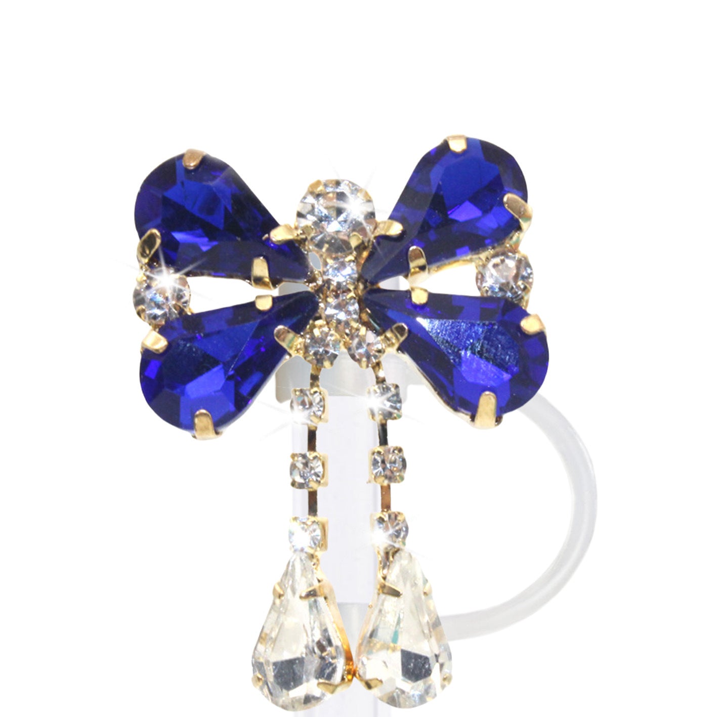 Wholesale Wholesale 50pcs Teardrop Butterfly Pendant 10mm Straw Cover Straw Tube Cap