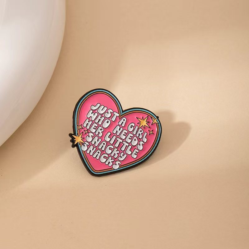 Wholesale Brooch Cartoon Alloy Badge Creative English Letter Jewelry Medals