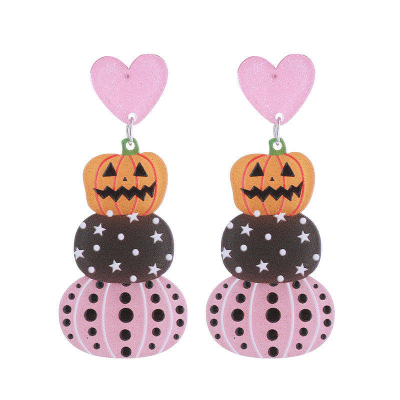 Wholesale Halloween pumpkin cat ghost earrings