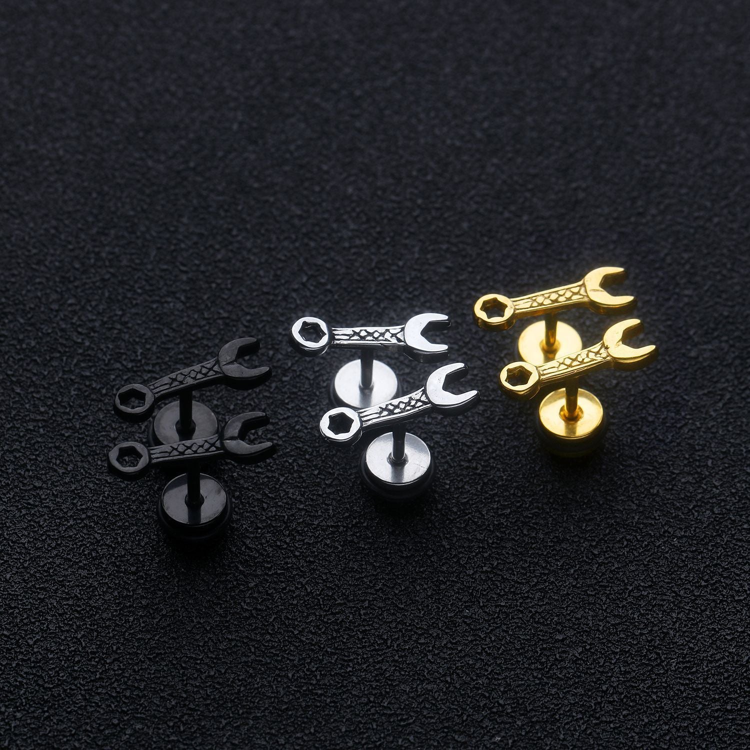Wholesale s men's fashion  hip hop stainless steel earrings