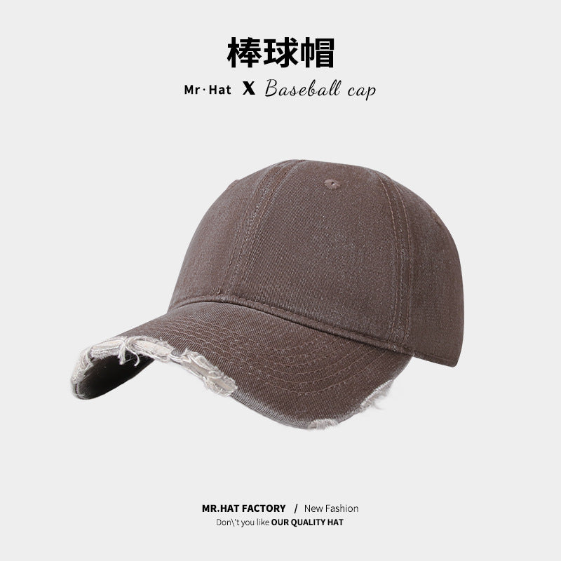 Wholesale Vintage Plain Cotton Hat Frayed Edge Baseball Cap ACC-HT-JiaXun002