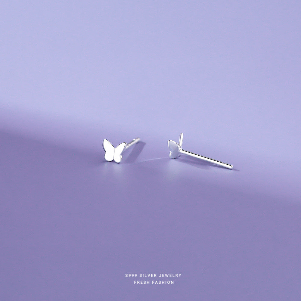 Wholesale silver butterfly stud earrings