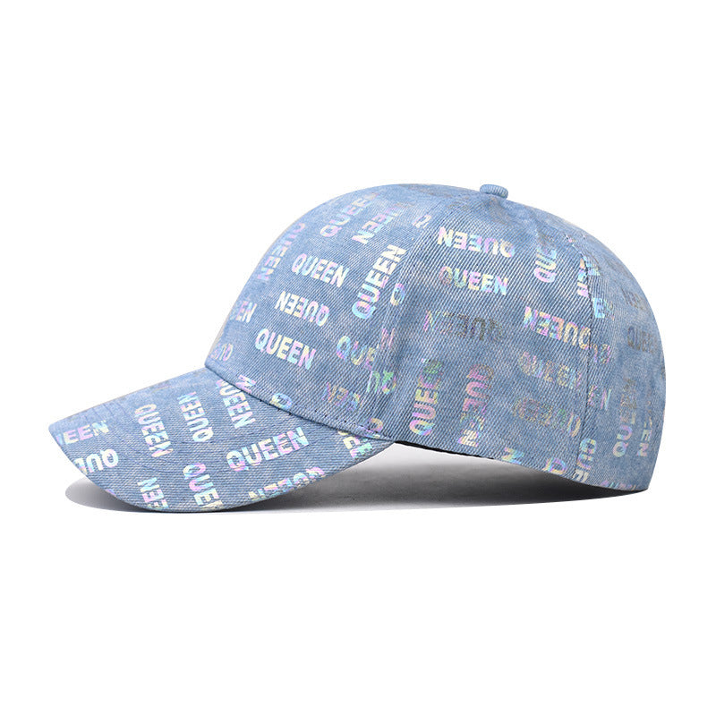Wholesale Queen Polka Dot Denim Baseball Cap Trendy Summer Sun Protection Adjustable Hat