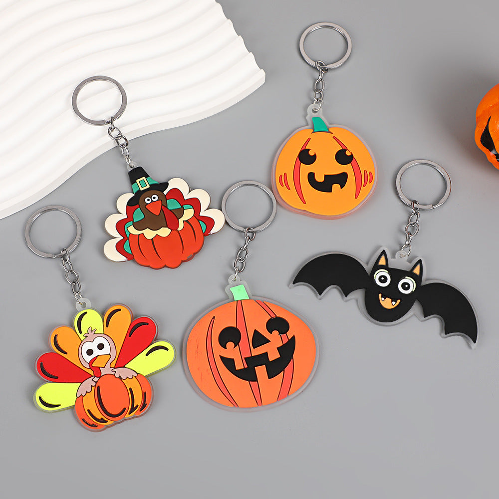 Wholesale  Halloween Keychain Funny Pumpkin Ghost Pendant Cute Funny Keychain