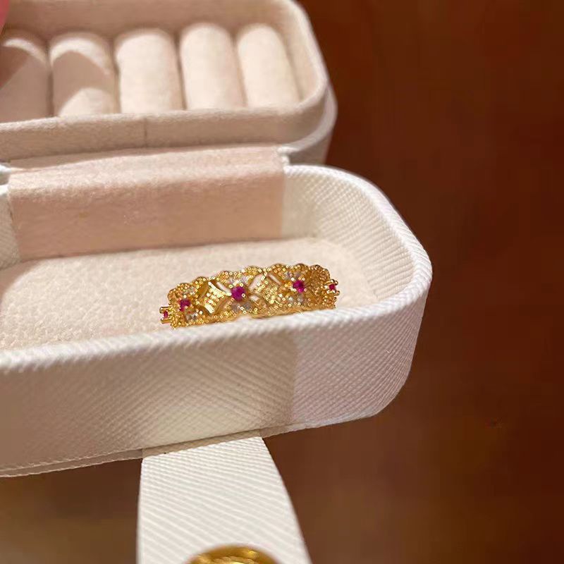 Wholesale Palace Style Vintage Gold Enamel Bamboo Ring