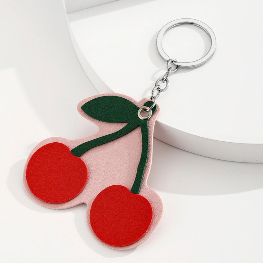 Wholesale Internet Celebrity Cartoon Fruit Cherry Keychain Pendant Creative Cute Girl Keychain Pendant Bag Pendant