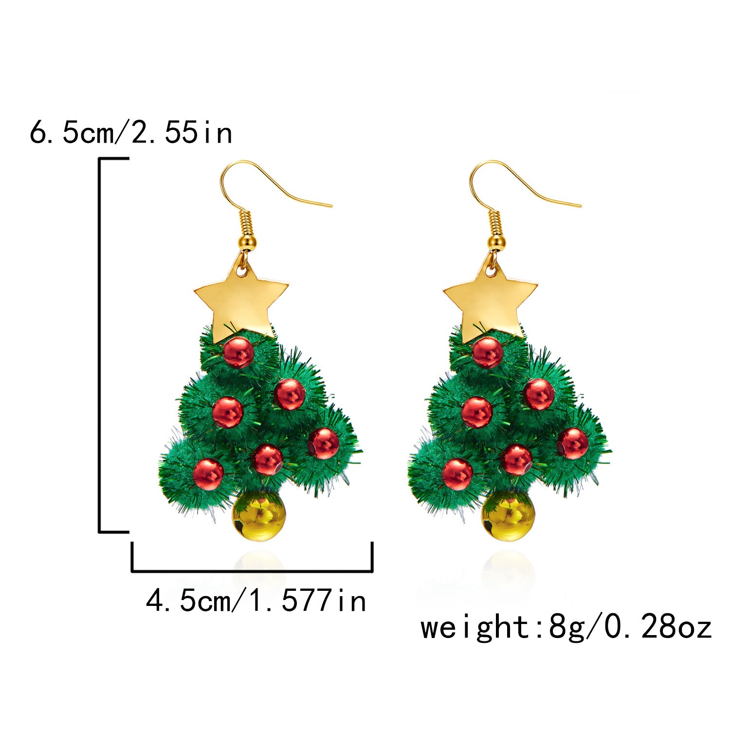 Wholesale Christmas Tree Bow Wreath Bell Earrings