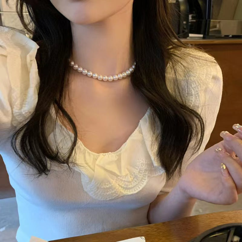 Wholesale Pearl Necklace Clavicle Chain Choker Necklace ACC-NE-Tongs009