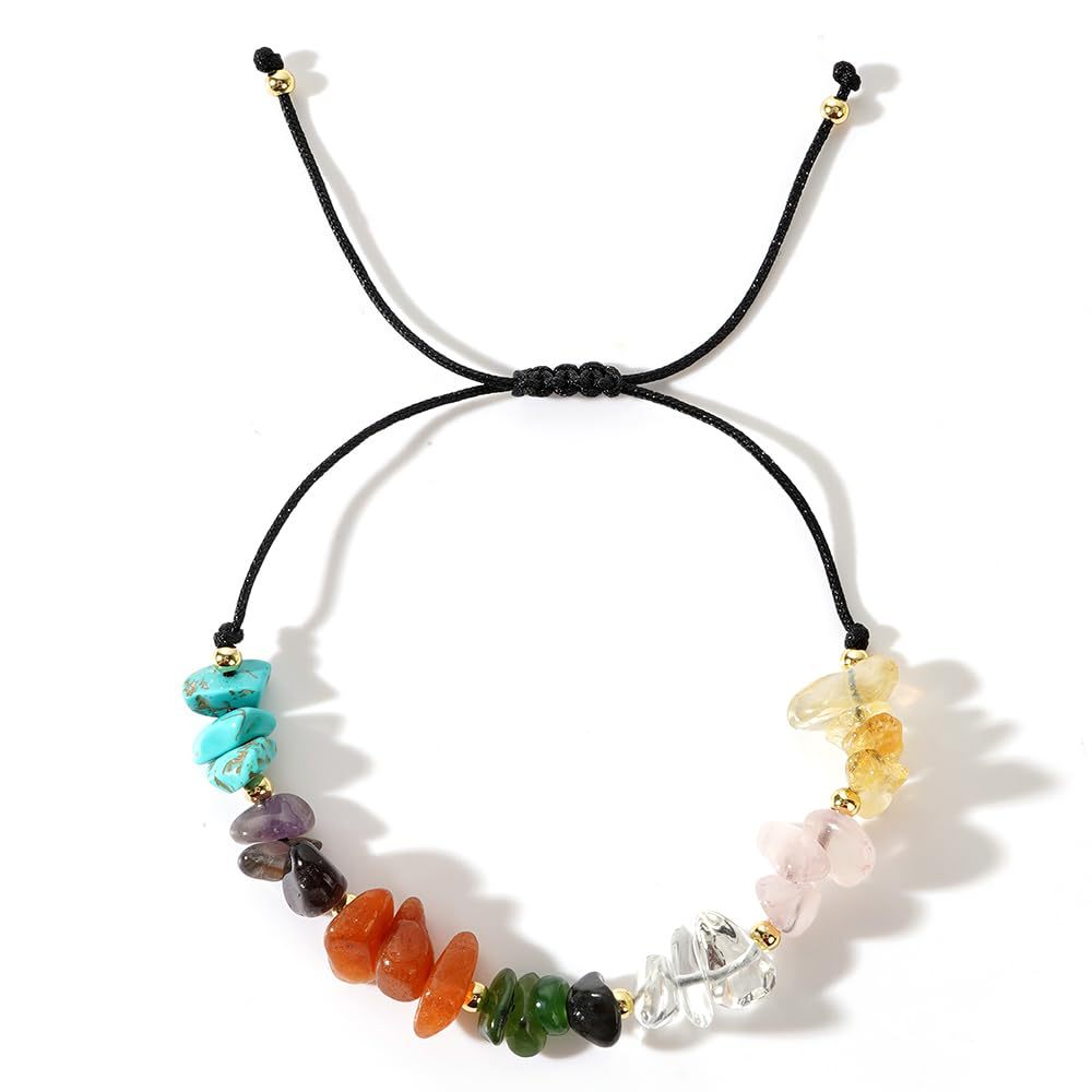 Wholesale Irregular Crystal Bracelet Turquoise Crystal Wax Beaded Adjustable  Bracelet