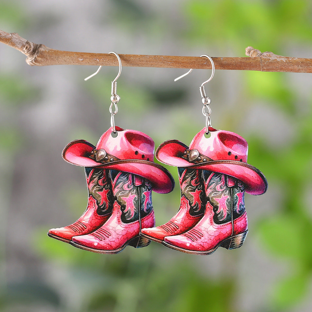 Wholesale  Denim Hat Boots Pendant Earrings