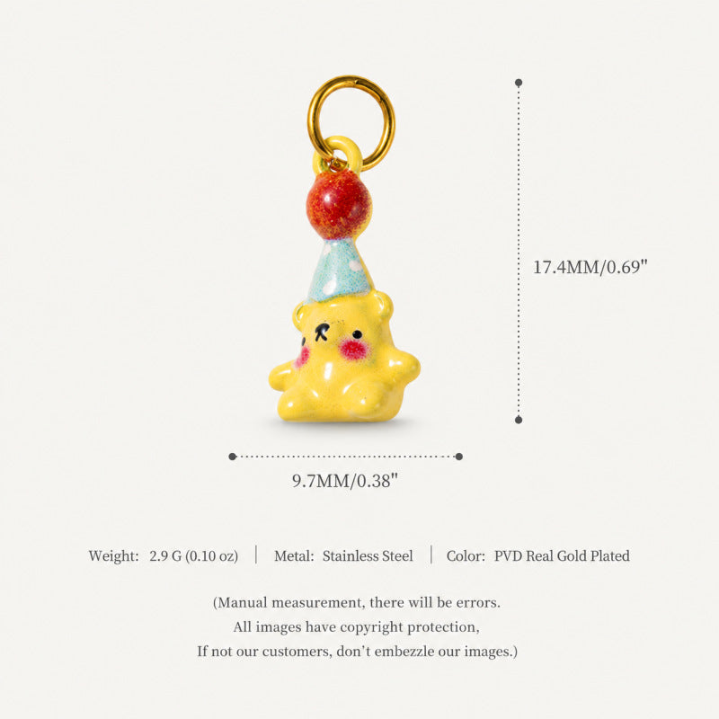 Wholesale Cute Cat Pendant Stainless Steel 18K Gold Plated DIY Jewelry Making Fashion Accessory Boutique Resale