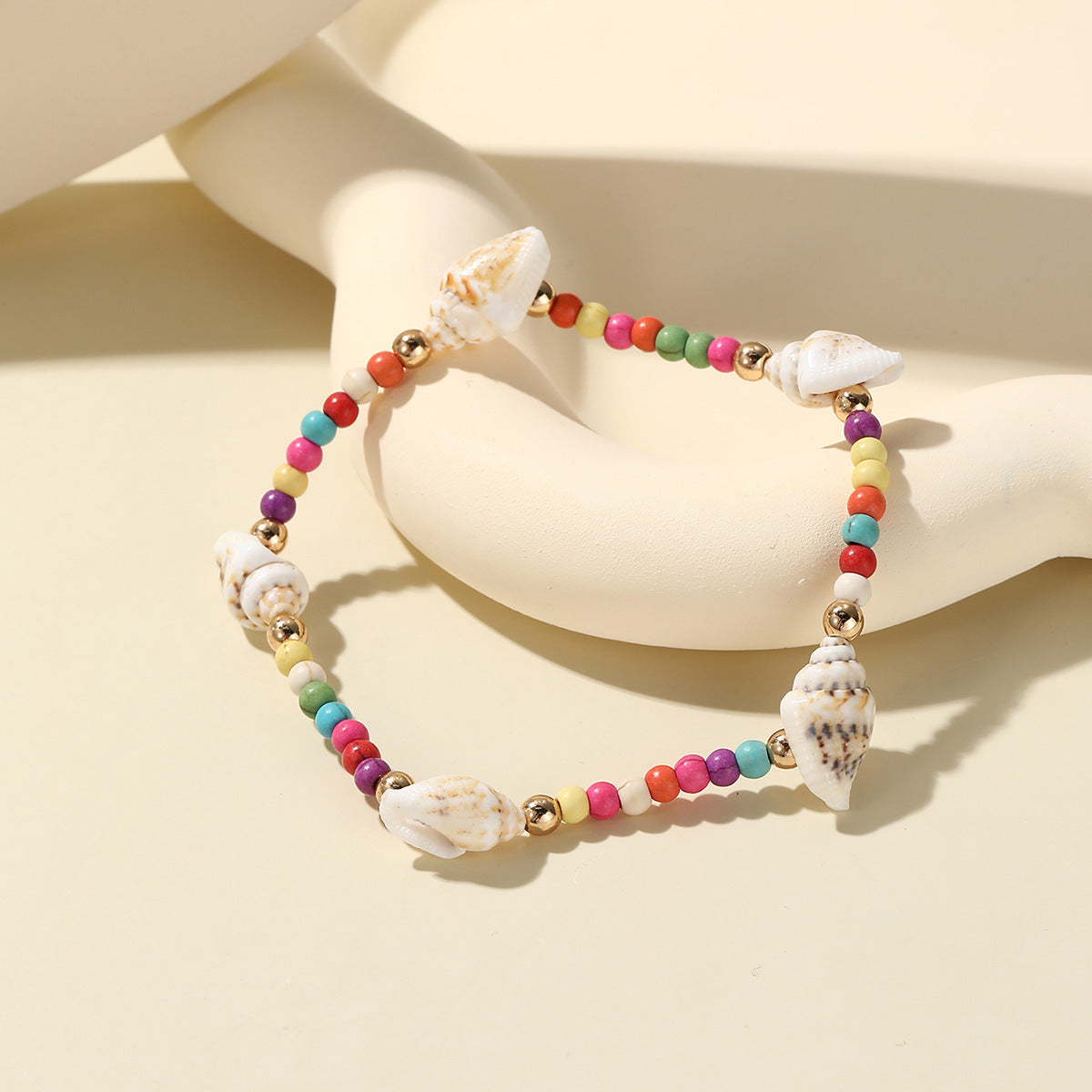 Wholesale  Ocean Wind Vacation Bracelet  Beaded Shell Conch Sea Star Bracelet
