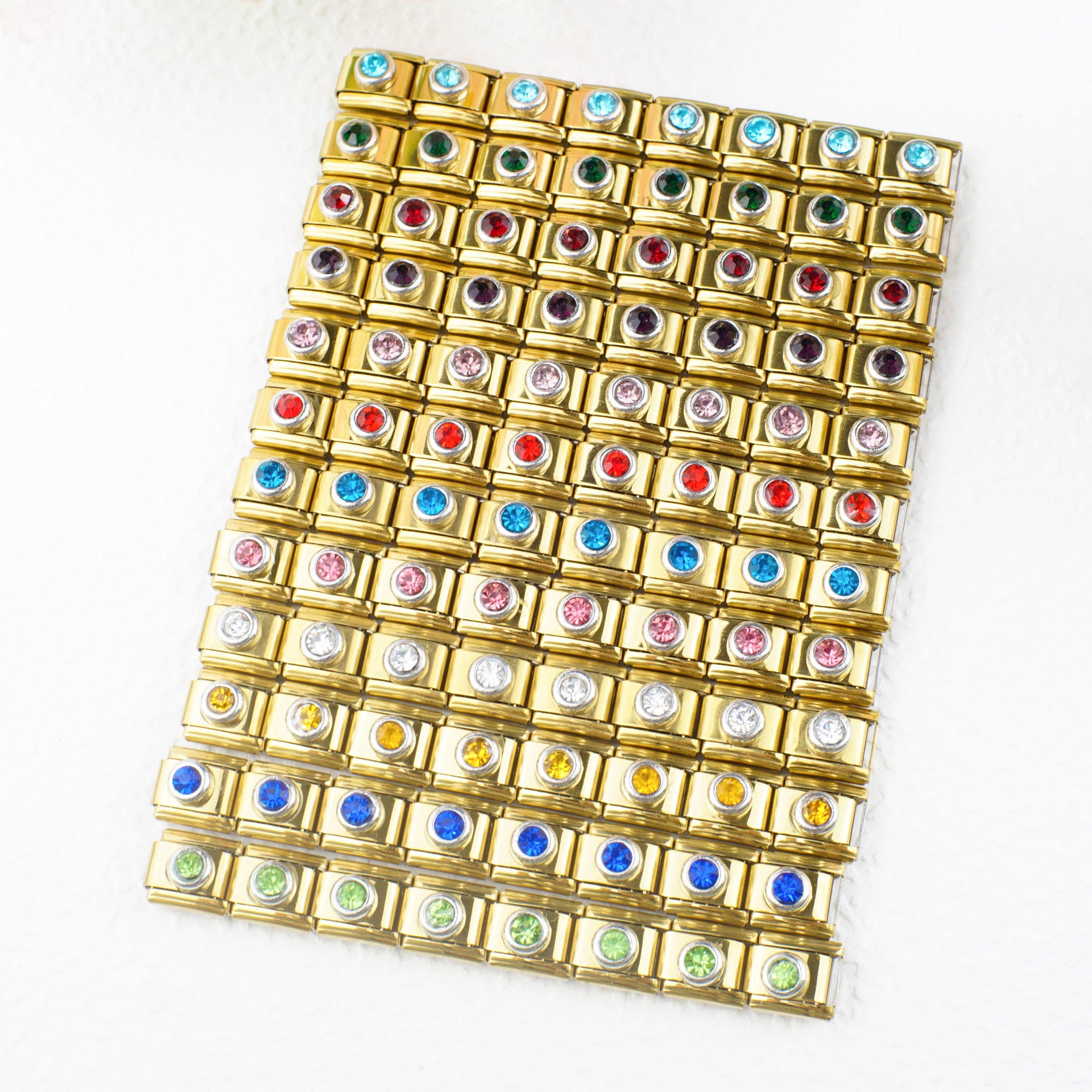 Braccialetto fai da te della serie di pietre portafortuna italiane all'ingrosso da 5 pezzi