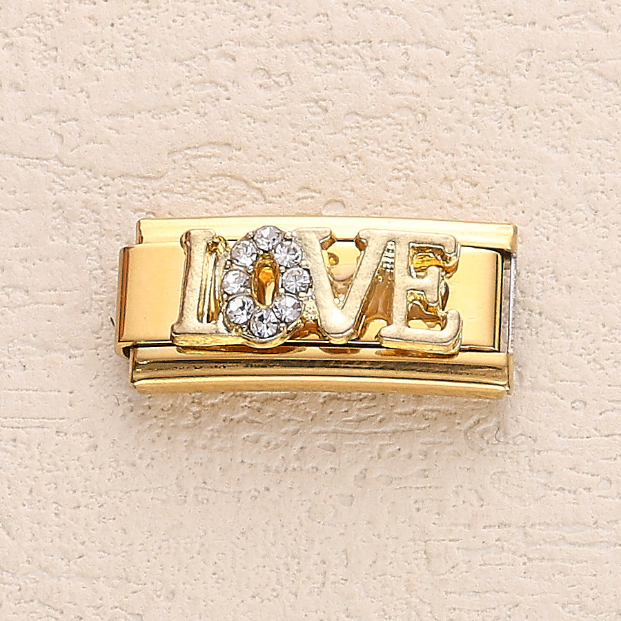 Wholesale 10pcs Italian Charm Bracelet 9mm DIY Splicing Cute Creative Stainless Steel Composable Bracelet