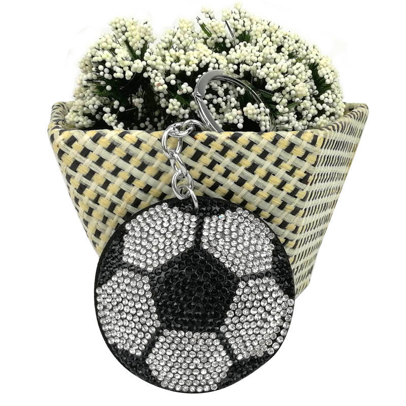 Wholesale  Diamond-encrusted Volleyball Keychain